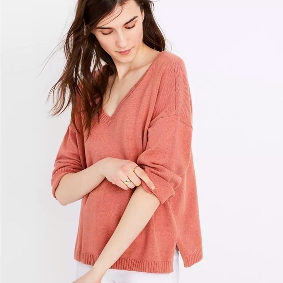 Madewell Double-V Pullover Sweater | Size Small - Picture 3 of 11